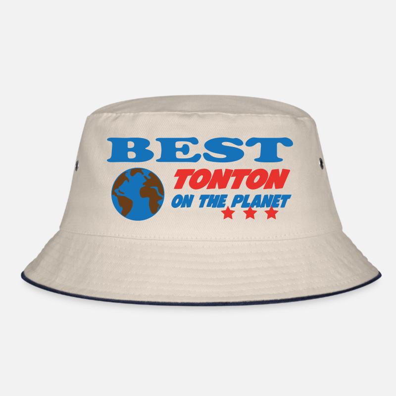 bester TONTON der Welt - Bucket Hat - Natur/Navy