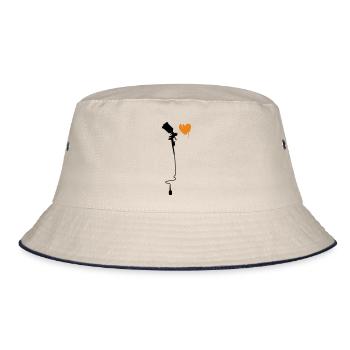 airbrushherz_2f - Bucket Hat - ecru/navy - Front