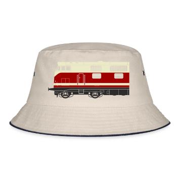 V180 BR 118 halb - Bucket Hat - Natur/Navy - Vorne