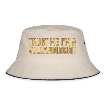Volcanologist Trust me Volcanology - Bucket Hat - Natur/Navy - Vorne