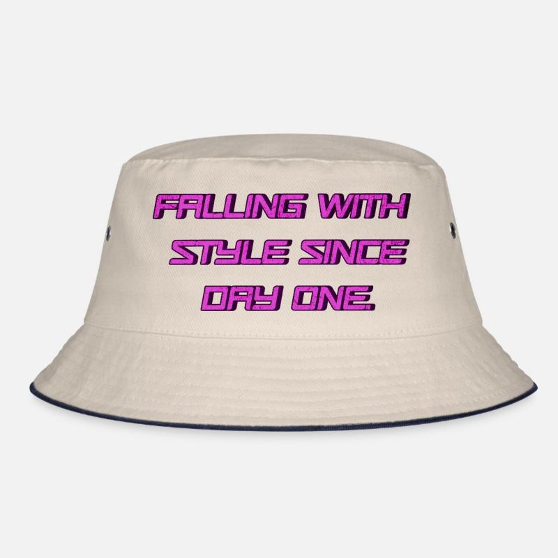Falling with Style since Day One 💥 - Bucket Hat - ecru/navy