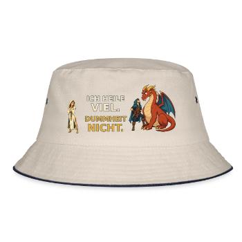 Ich heile viel. Dummheit nicht. – Heiler RPG - Bucket Hat - Natur/Navy - Vorne