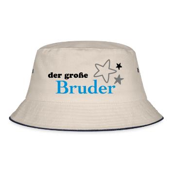 Der große Bruder - Bucket Hat - Natur/Navy - Vorne