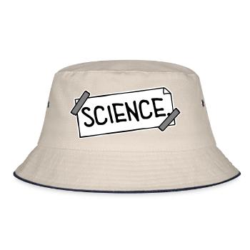 Science Science Statement Nerd Education Saying - Bucket Hat - ecru/navy - Front