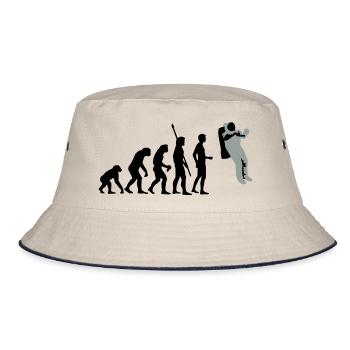 evolution_astronaut_2c - Bucket Hat - ecru/navy - Front