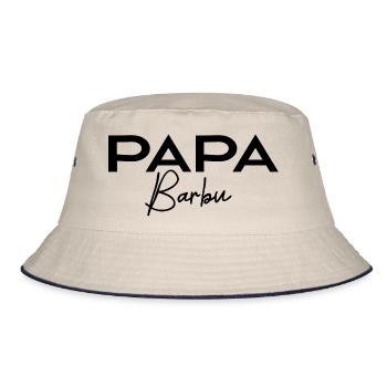 Bärtiger Vater - Bucket Hat - Natur/Navy - Vorne