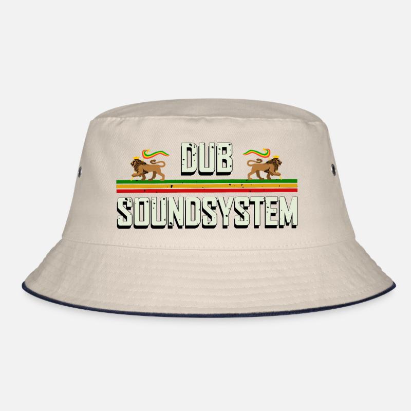 Dub Reggae Soundsystem Party - Bucket Hat - Natur/Navy