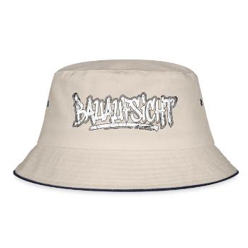 Bauaufsicht Graffiti - Bucket Hat - Natur/Navy - Vorne