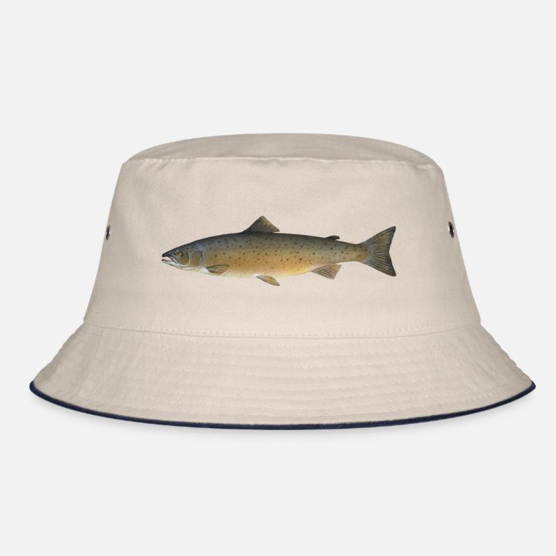 Lachs - Bucket Hat - Natur/Navy