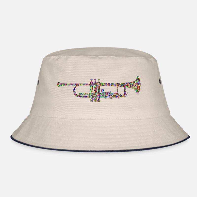 Trompete - Bucket Hat - Natur/Navy