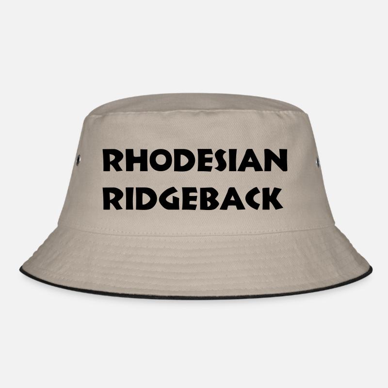 Rhodesian Ridgeback Liegend - Bucket Hat - Khaki/Schwarz