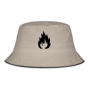 Flamme - Bucket Hat - Khaki/Schwarz - Hinten