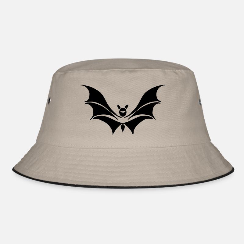 fledermaus - Bucket Hat - Khaki/Schwarz