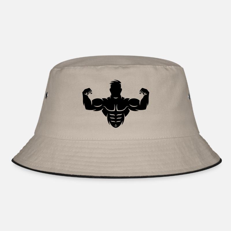 Bodybuilder (Culturisme / Biceps / Biscoteau) - Bob - kaki/noir