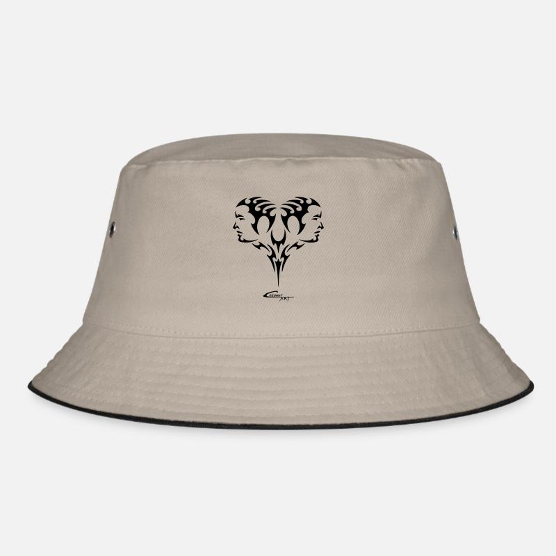 Sternzeichen Steinbock - Bucket Hat - Khaki/Schwarz