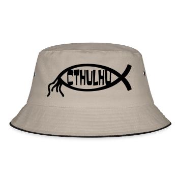 cthulhu - Bucket Hat - Khaki/Schwarz - Vorne