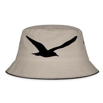 Möwe - Bucket Hat - Khaki/Schwarz - Vorne