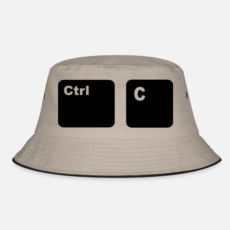 Ctrl C Copy and Paste Father and Son Partner Shi - Bucket Hat - Khaki/Schwarz