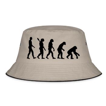 Evolution backwards - Bucket Hat - khaki/black - Front