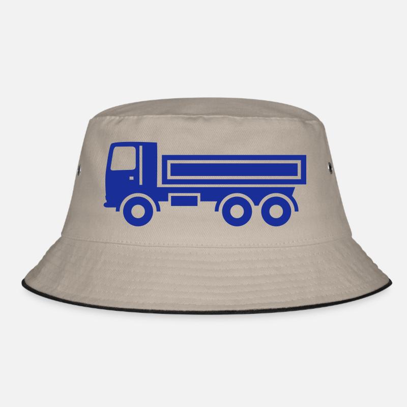 Trucks, dump trucks - Bucket Hat - khaki/black