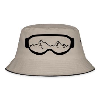 Cracks cracked mountains driving snowboard ski - Bucket Hat - khaki/black - Front