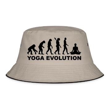 Yoga Evolution - Bucket Hat - Khaki/Schwarz - Vorne