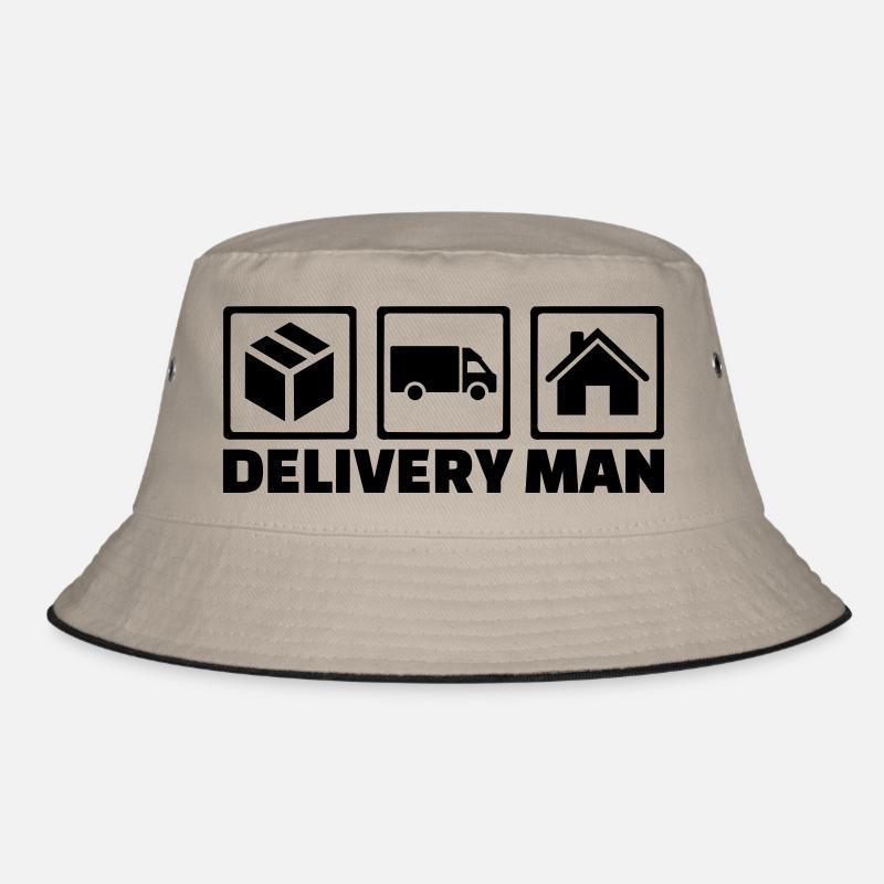 Paketbote - Bucket Hat - Khaki/Schwarz