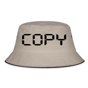 Copy Copy and Paste Vater Sohn Partner Shirt - Bucket Hat - Khaki/Schwarz - Vorne
