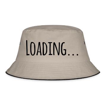 Laden... - Bucket Hat - Khaki/Schwarz - Vorne