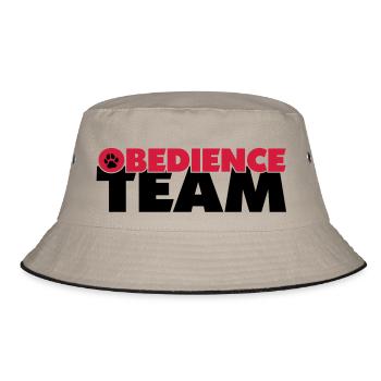 obedienceteam4 - Bucket Hat - Khaki/Schwarz - Vorne