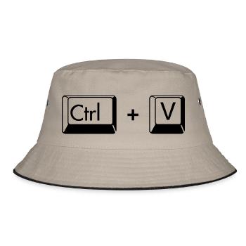 Copy paste funny gift for twins - Bucket Hat - khaki/black - Front