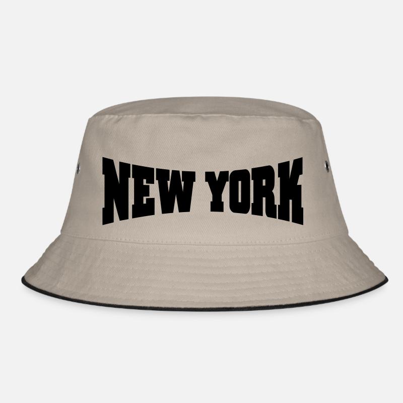 New York - Bucket Hat - khaki/black