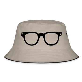 Brille - Bucket Hat - Khaki/Schwarz - Vorne