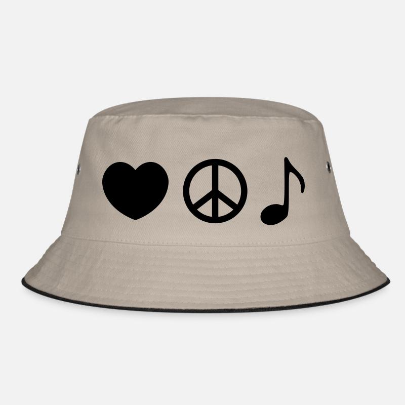 music - Bucket Hat - khaki/black