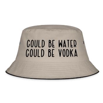 könnte Wasser sein, könnte Wodka sein - Bucket Hat - Khaki/Schwarz - Vorne