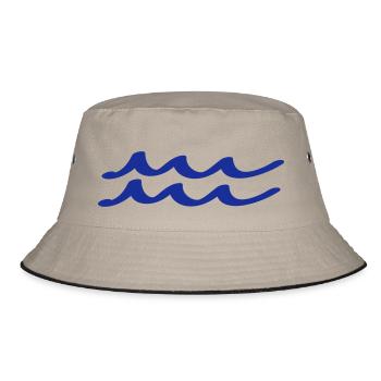 wasser - Bucket Hat - Khaki/Schwarz - Vorne