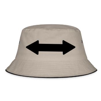 Arrow (right / left) - Bucket Hat - khaki/black - Front