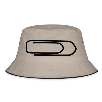 Büroklammer - Bucket Hat - Khaki/Schwarz - Vorne