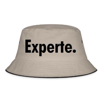 Experte - Bucket Hat - Khaki/Schwarz - Vorne