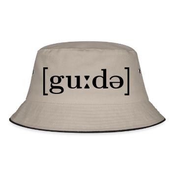 Gude! - Bucket Hat - Khaki/Schwarz - Vorne