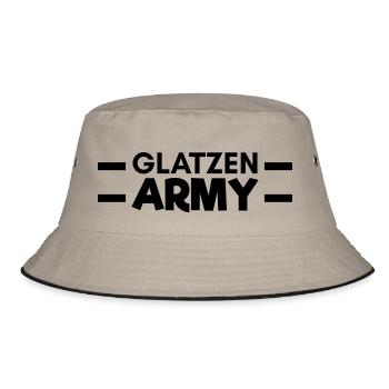 Glatzen Army - Bucket Hat - Khaki/Schwarz - Vorne