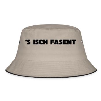 s isch ***FASENT*** - Bucket Hat - Khaki/Schwarz - Vorne