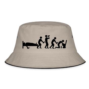 hangover_evolution - Bucket Hat - khaki/black - Front