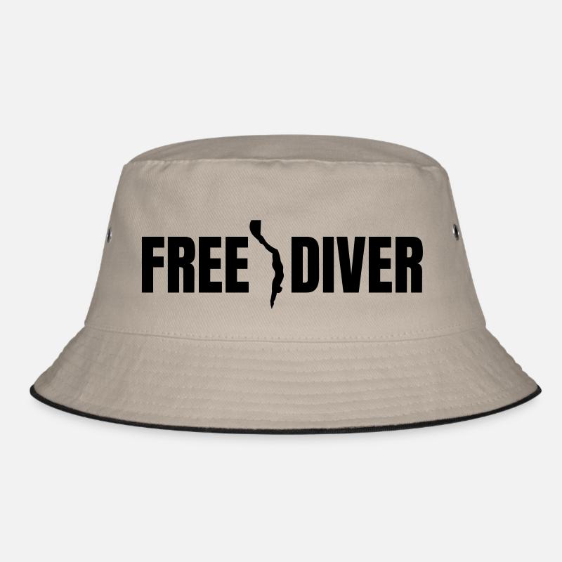 Freediver Apnea - Bucket Hat - Khaki/Schwarz