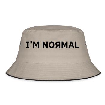 I'm Normal - Bucket Hat - khaki/black - Front
