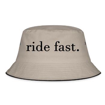 ride almost. - Bucket Hat - khaki/black - Front