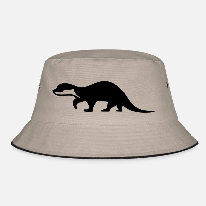 Schatten Otter - 1 Farb Vektor Bucket Hat
