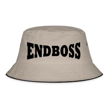 Final boss logo - Bucket Hat - khaki/black - Front