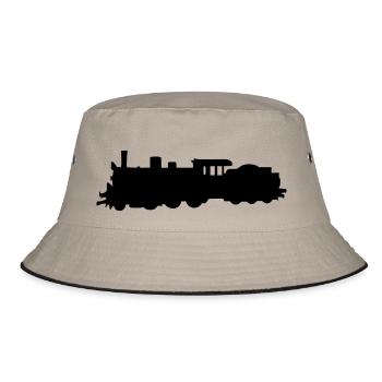 Dampflock - Steam Locomotive - Bucket Hat - Khaki/Schwarz - Vorne