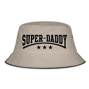 Super-Daddy - Bucket Hat - Khaki/Schwarz - Vorne